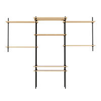 SCHREIBTISCH mit Regal 185x150x17,5/52,5 - Eiche San Remo, Metall (235/185/52.5cm) - AR Shelving