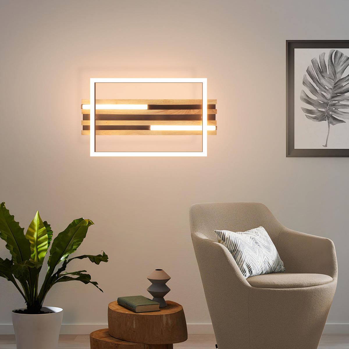 LED stropní svítidlo 32/38/6,8 cm - černá, kov (38/20.9/6.8cm) - Nettlife