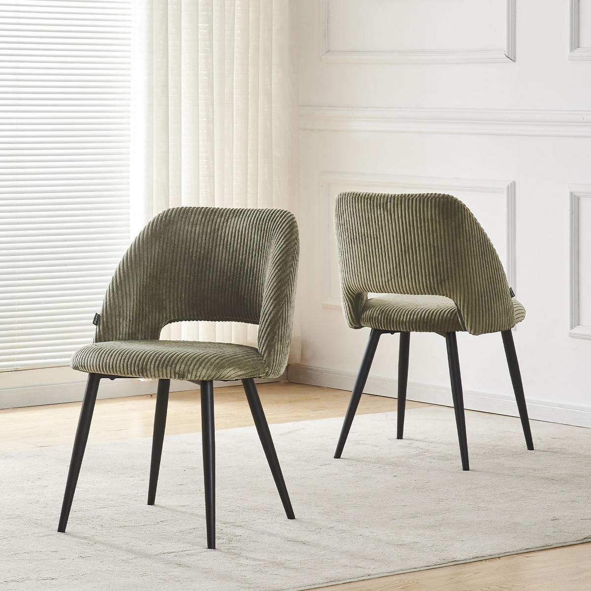 STUHL VICKY 2 Stück - Grün, Metall (53/81/58cm) - B&D Home