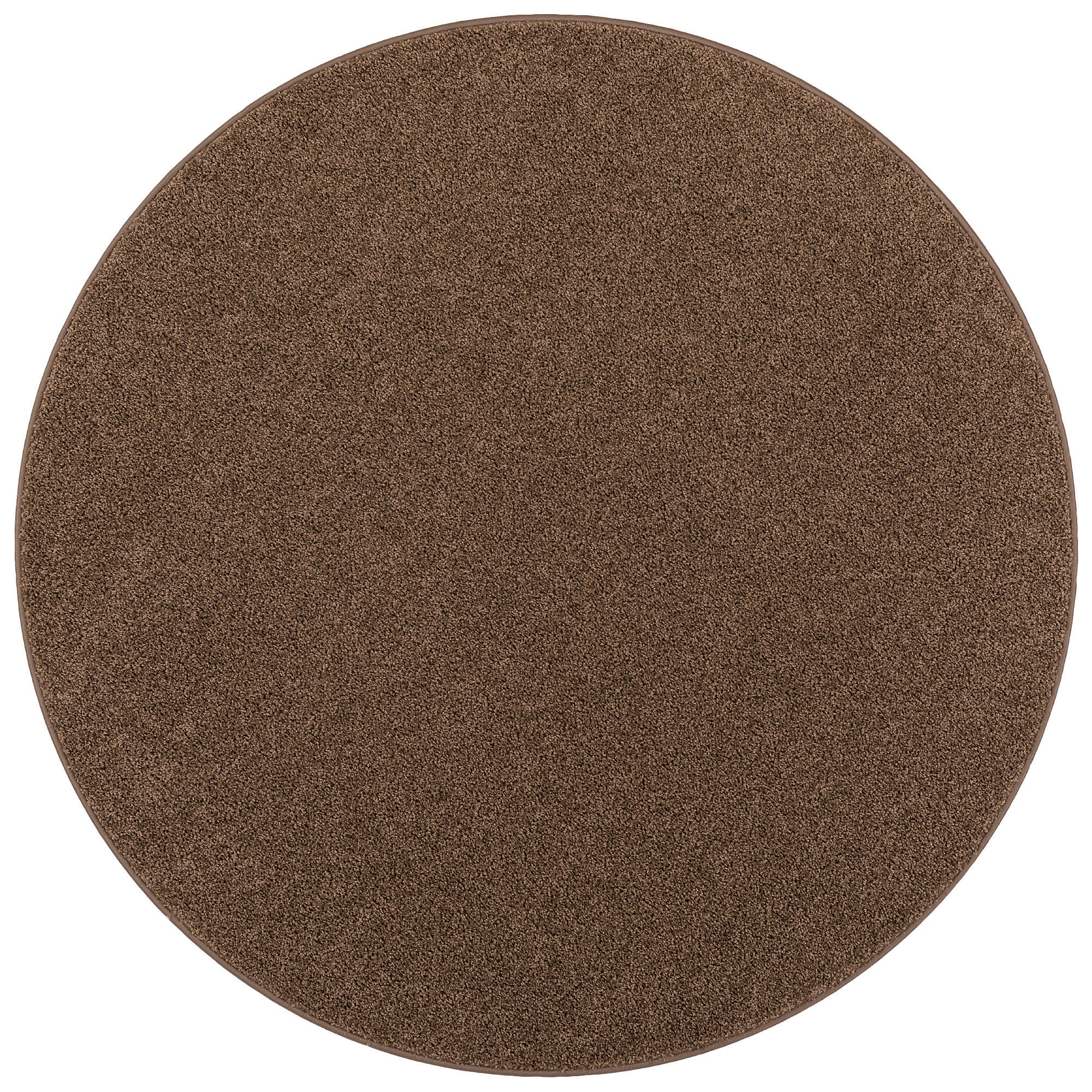HOCHFLOR VELOURS TEPPICH COTTAGE RUND - Mokka, Textil (133/133cm) - Snapstyle