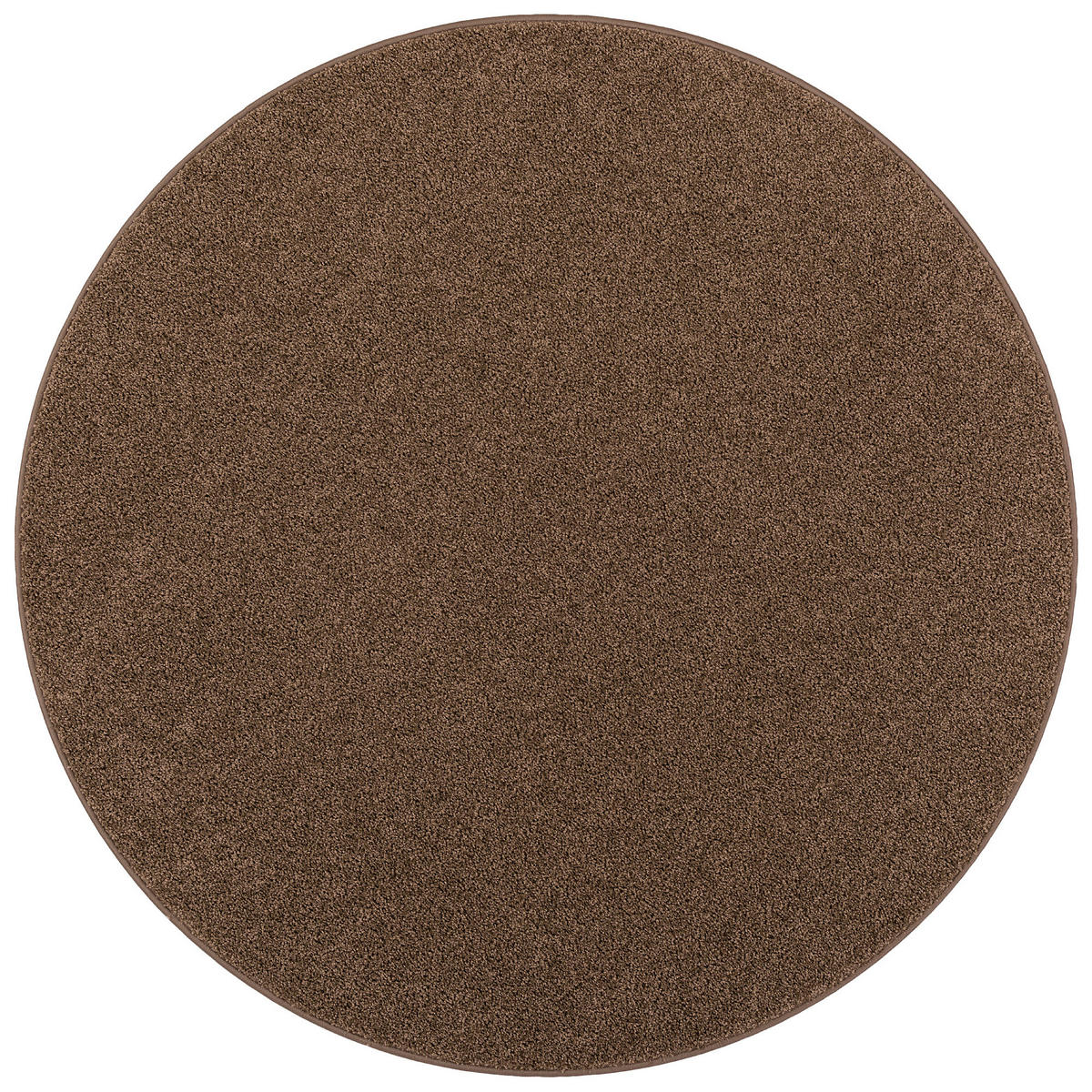 HOCHFLOR VELOURS TEPPICH COTTAGE RUND - Mokka, Textil (133/133cm) - Snapstyle