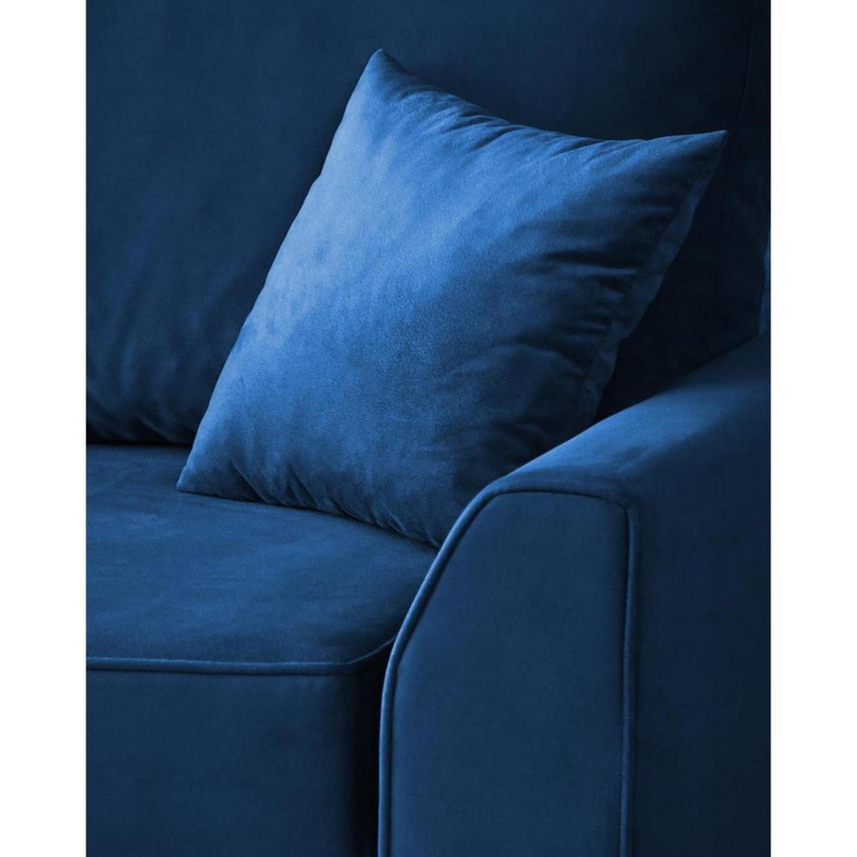 ECKSCHLAFSOFA Teramo dunkelblau - Schwarz/Dunkelblau, Kunststoff/Textil (235/150cm) - Beautysofa