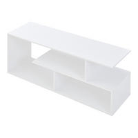 FERNSEHTISCH Anän - Weiß, Holzwerkstoff (29.5/42/100cm) - [en.casa]