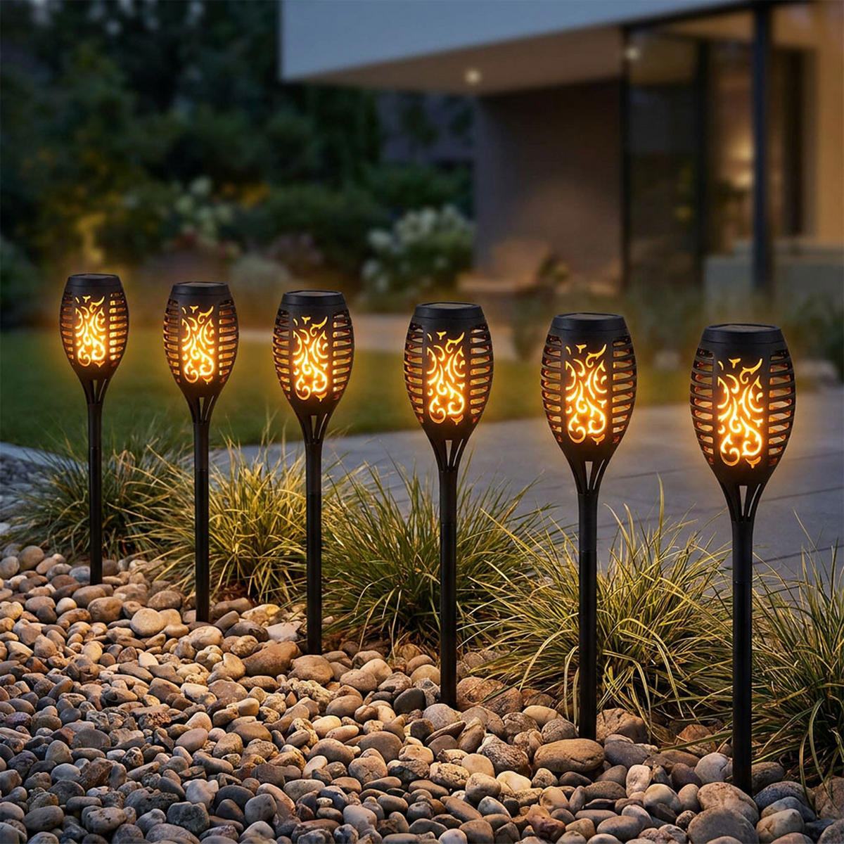 LED AUSSENLEUCHTE Solar Steckleuchte Schwarz - Schwarz, Kunststoff (7.5/7.5/49.5cm) - Globo Lighting