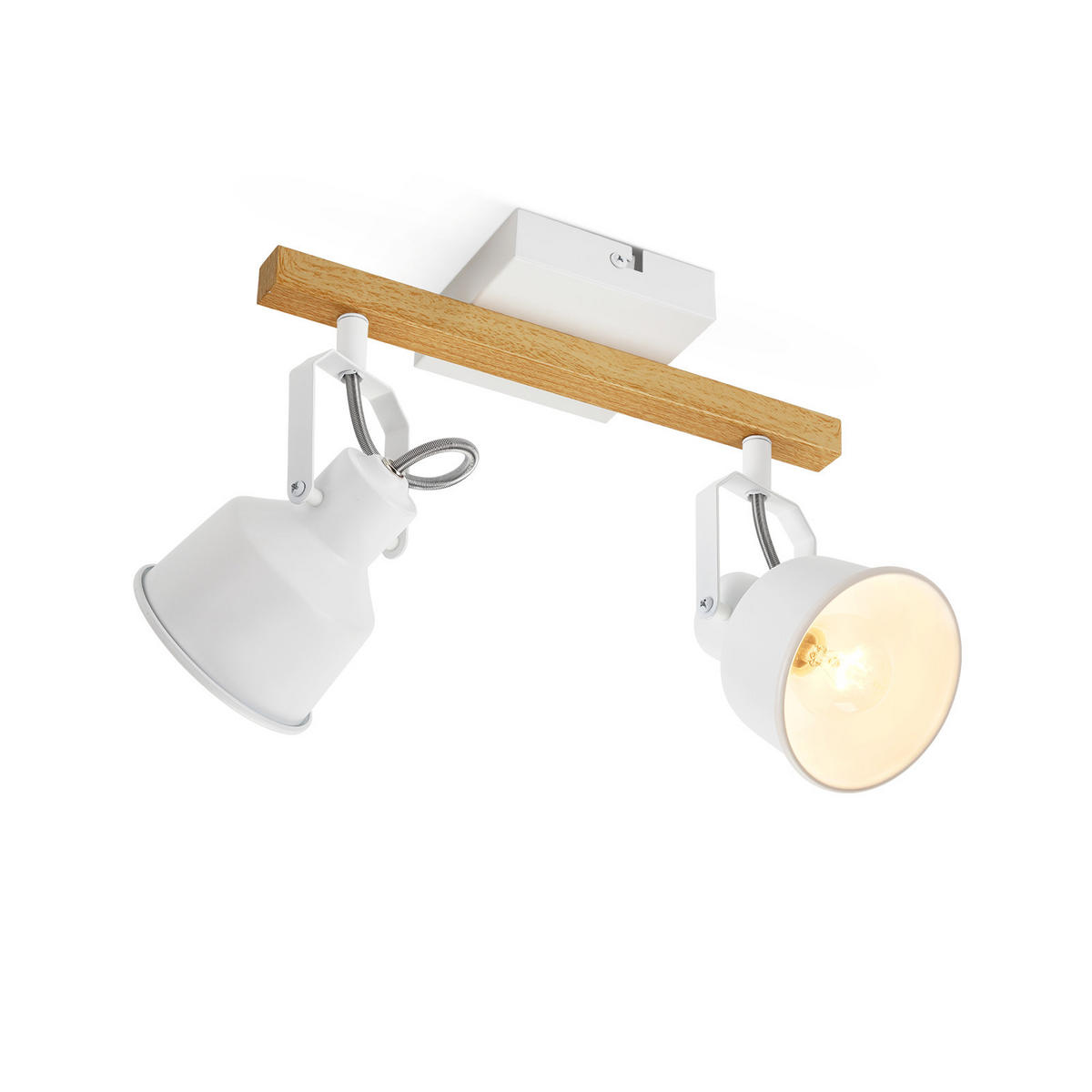 DECKENSTRAHLER Scheinbald 14/19/29 cm - Weiß, Metall (29/14/19cm) - ZMH