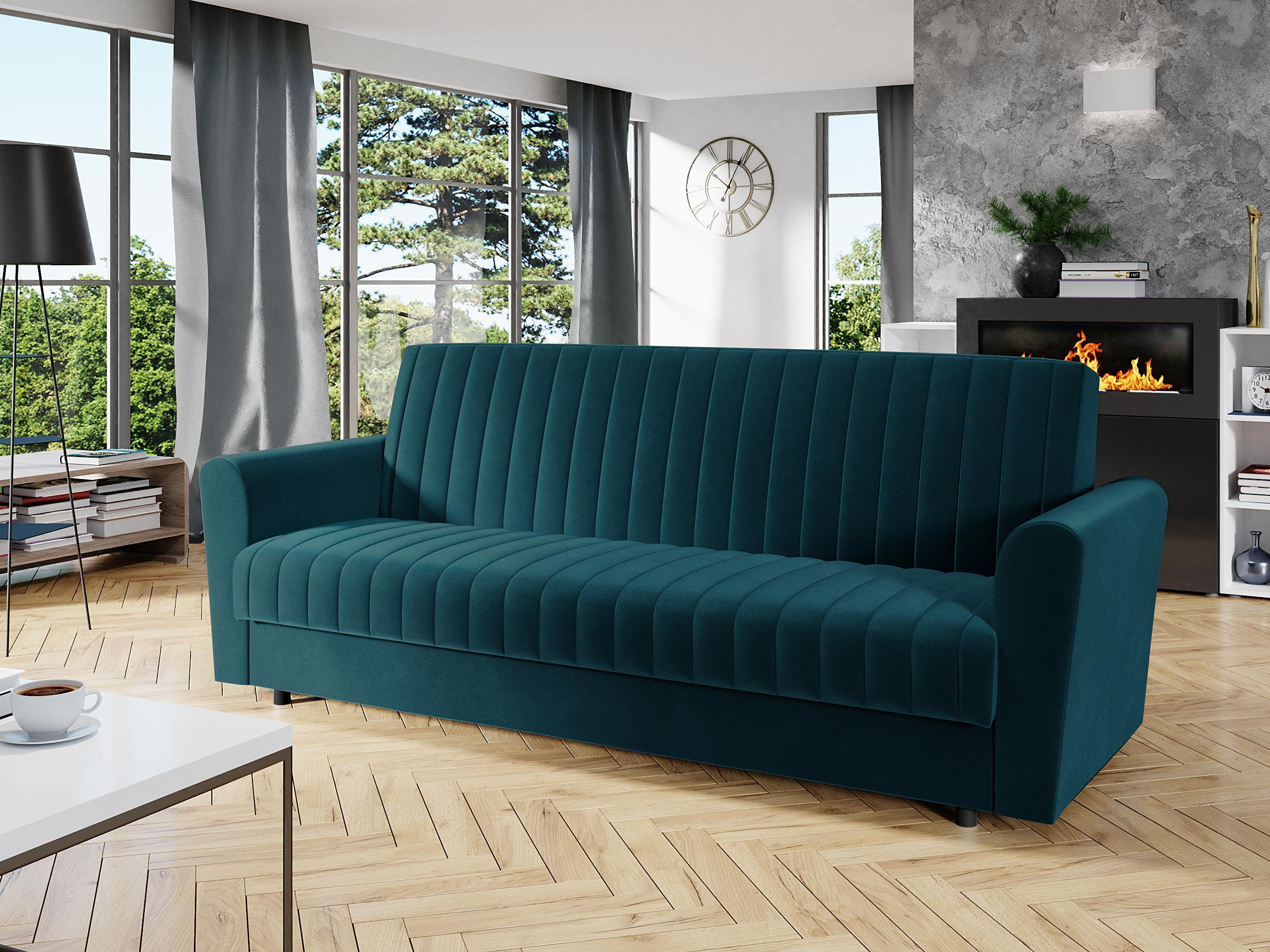 SCHLAFSOFA Molly - Schwarz/Rosa, Holz/Kunststoff (230/87/90cm) - MIRJAN24