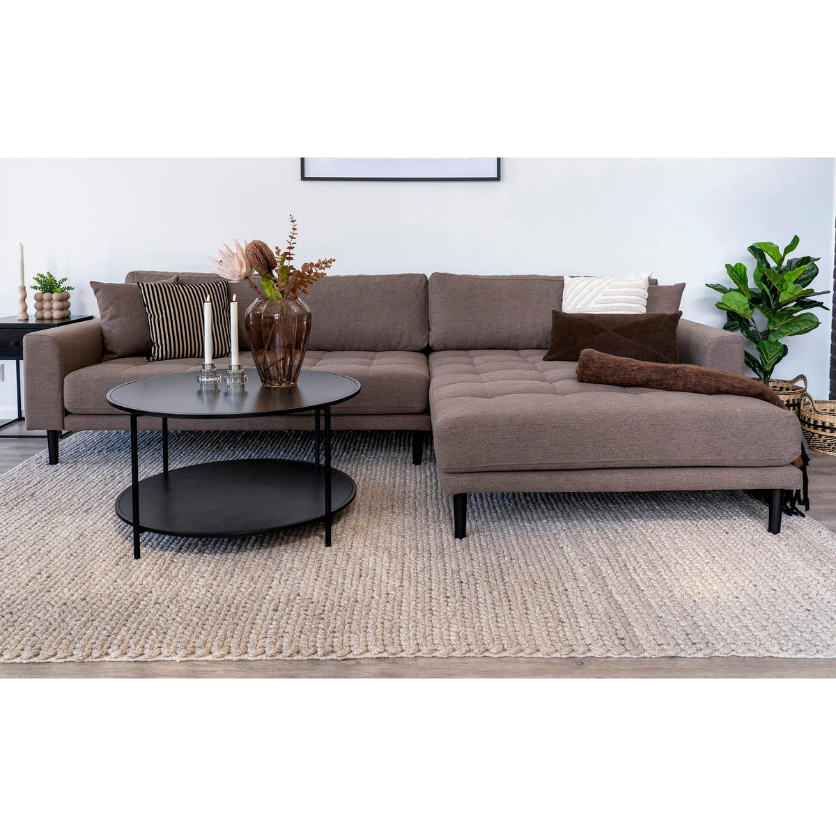 COUCHTISCH Vita Stahl, Spanplatte, Melaminfolie Schwarz - Schwarz, Metall (80/80/45cm) - tinkaro