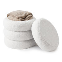 SEDACÍ taburet Bubble - bílá, kompozitní dřevo/textil (42/47/42cm) - Relaxdays