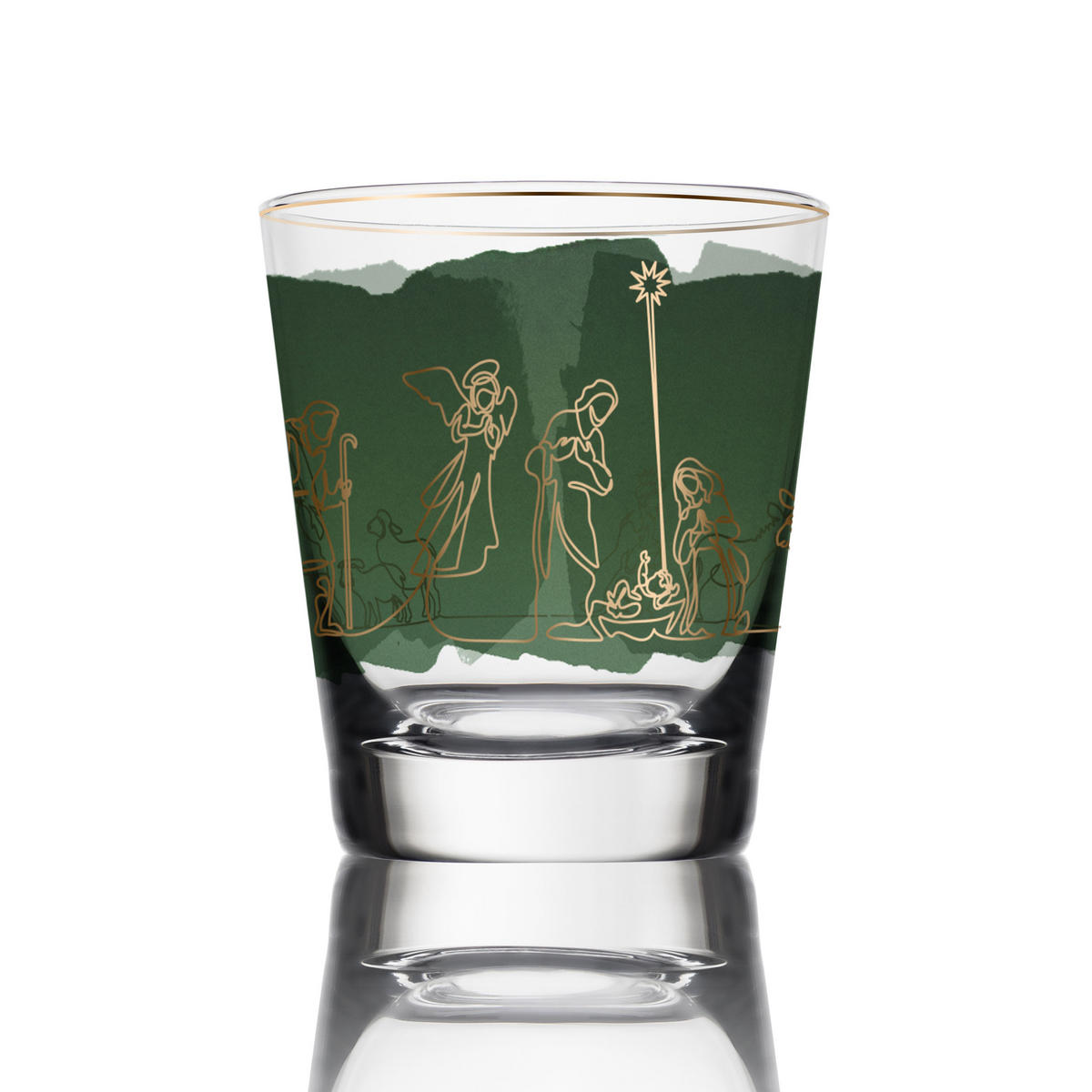 WINDLICHT 3er Set Christmas Classic, Glas, Bunt - Multicolor, Glas (7/10.5/7cm) - Goebel