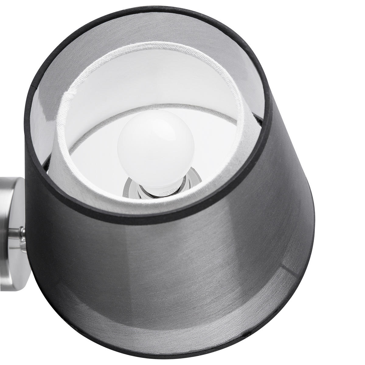 WANDLEUCHTE Columbia 16/16/28 cm - Grau, Metall (16/28/16cm) - Beliani