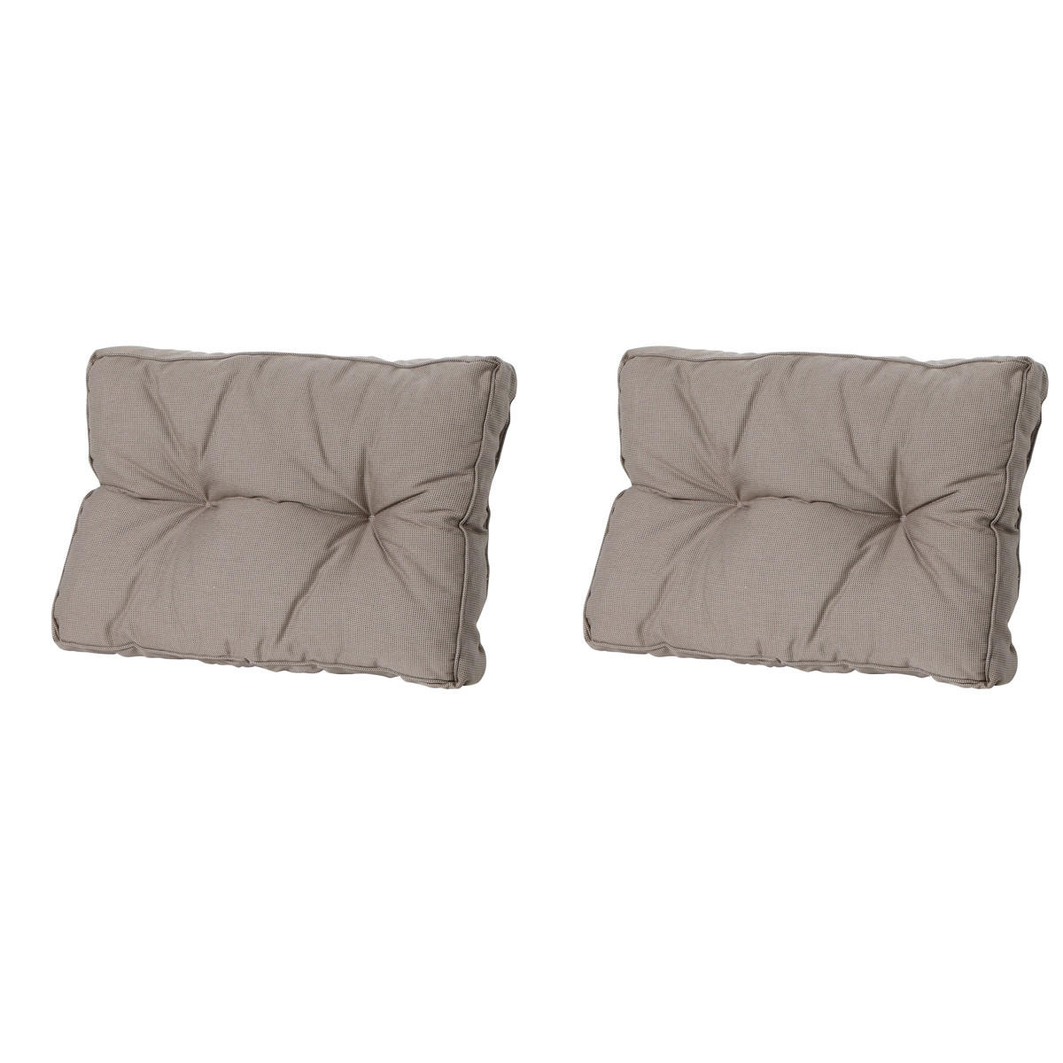 SITZKISSEN Rippe 43/60 cm 2er-Set - Braun, Textil (60/8/40cm) - Madison