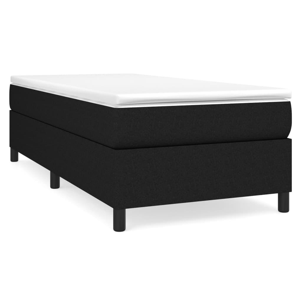 BETT mit Lattenrost ohne Matratze, 90/200 cm, 35 cm Hoch aus Stoff, Schwarz - Schwarz, Holz/Textil - vidaXL