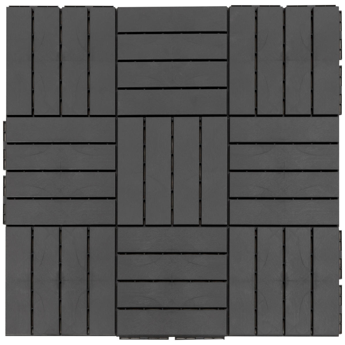 TERRASSENFLIESEN DE-10143 Klicksystem mit Drainage Schwarz - Schwarz, Kunststoff (30/30/2cm) - ComfortXL