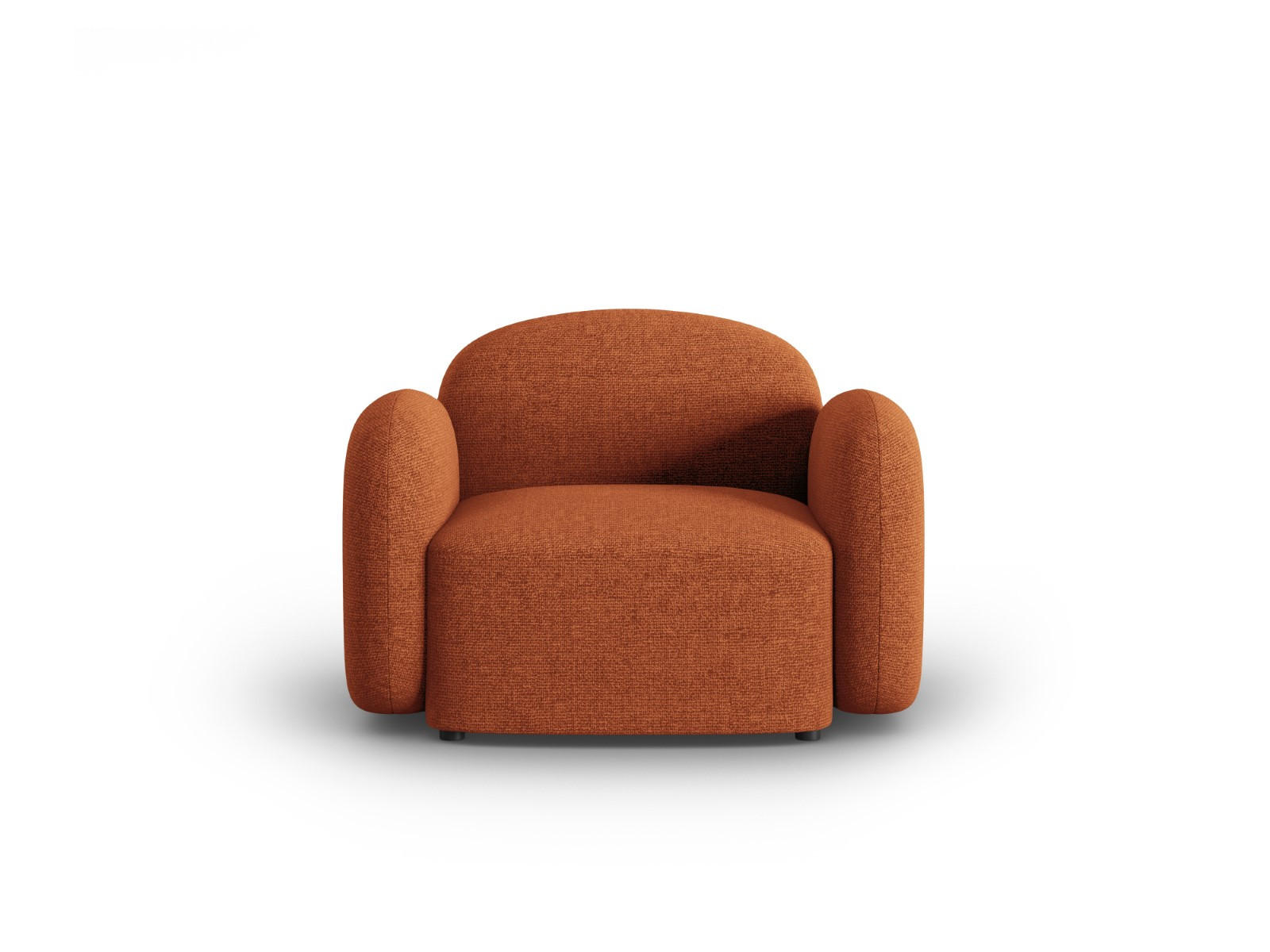 SESSEL Blair aus Chenille-Stoff mischung terrakotta - Terra cotta, Textil (87/80/119cm) - Micadoni