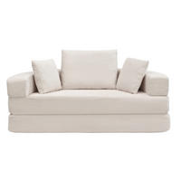 FALTSOFA, freistehendes Klappbett – mit Kissen, modulares Sofa, 173 x 176 cm - Beige, Textil (173/60/88cm) - Vallsero
