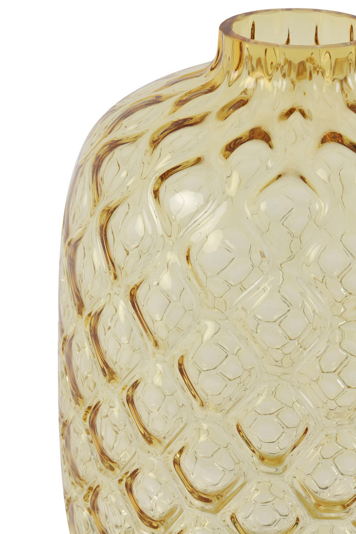 VASE Carino Orange Ø29/42 cm - Gelb, Glas (29/42cm) - Light & Living