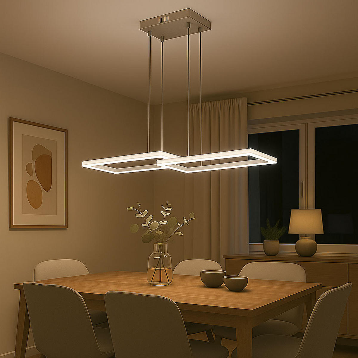 LED DECKENLEUCHTE Salmos Silber - Silberfarben, Metall (119.5/25.5/120cm) - Globo Lighting