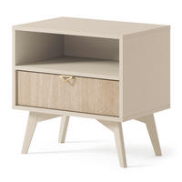 NACHTTISCH FOREST Beige 54x38x54 cm - Beige, Holzwerkstoff (54/54/38cm) - FURNLUX