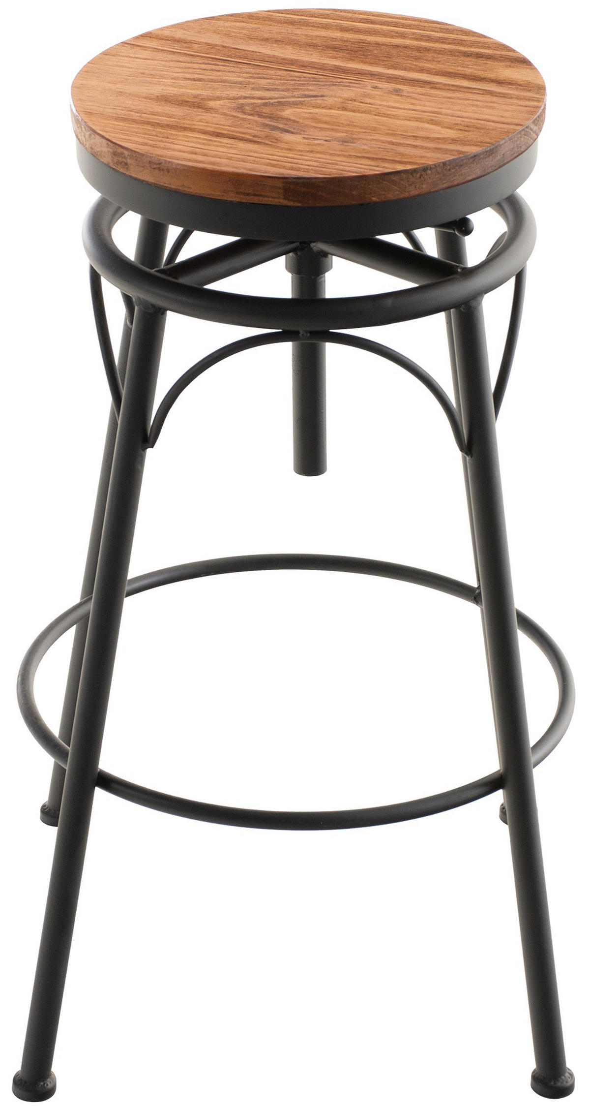 BARHOCKER 2er Set Bean schwarz - Schwarz, Holz/Metall (42/90/42cm) - TPFLiving