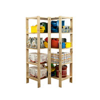 ECKREGAL WOODLAND 166,4x85x50cm Fachlast 120kg 5 Fachboden Kiefernholz Natur - Naturfarben, Holz (85/166.4/50cm) - PROREGAL