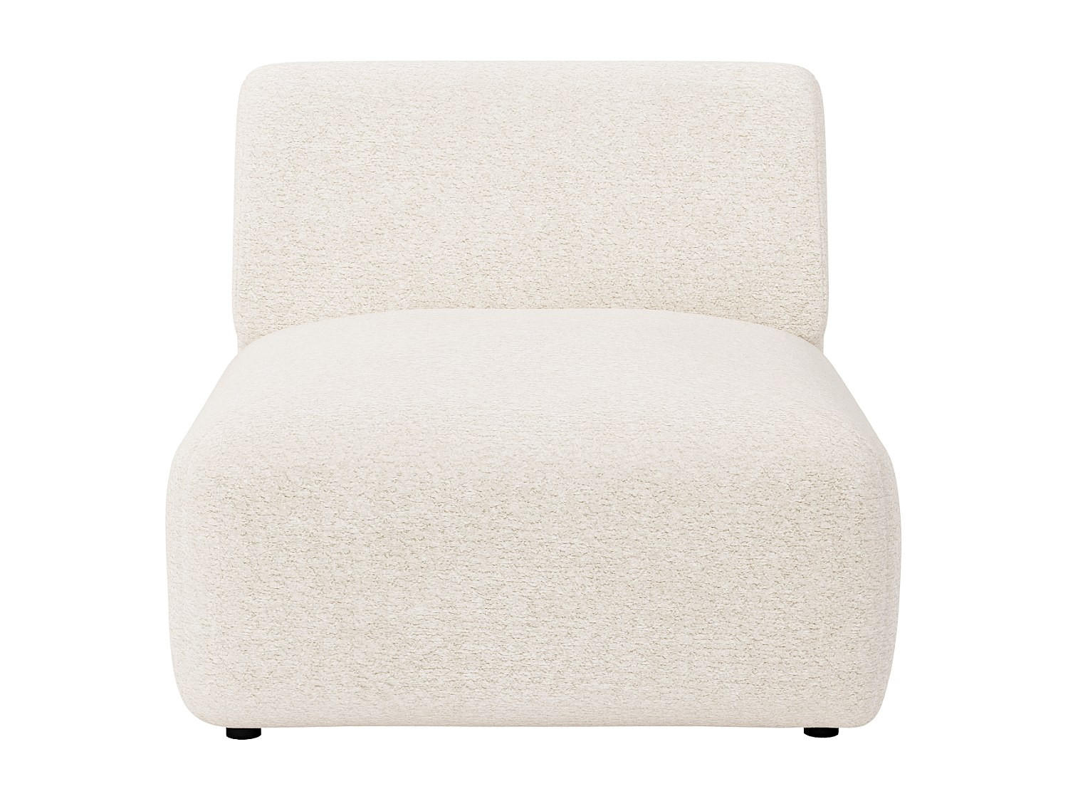 SESSEL mit gerader Rückenlehne - 1 Person - stoff - weiß Pogni - Weiß, Textil (75/73/97cm) - Vente-Unique