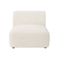 SESSEL mit gerader Rückenlehne - 1 Person - stoff - weiß Pogni - Weiß, Textil (75/73/97cm) - Vente-Unique
