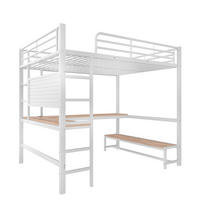 HOCHBETT mit LED und USB Weiß 140x200 cm Metall - Weiß, Metall (140/200cm) - SONNENH