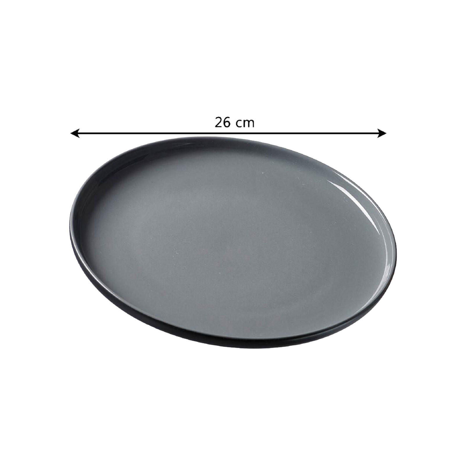 SPEISETELLER Jasper Schwarz ø 26.0 cm 4er Set - Schwarz, Keramik (26cm) - Ritzenhoff Breker