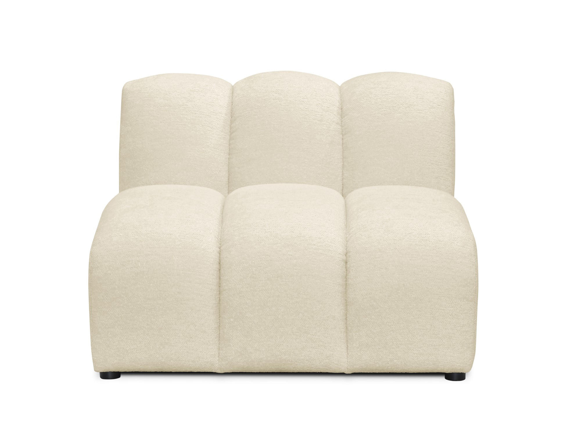 SOFAELEMENT Chenille Stoff Beige - Hellbraun/Schwarz, Holzwerkstoff/Kunststoff (90/70/89cm) - Makamii