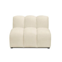 SOFAELEMENT Chenille Stoff Beige - Hellbraun/Schwarz, Holzwerkstoff/Kunststoff (90/70/89cm) - Makamii