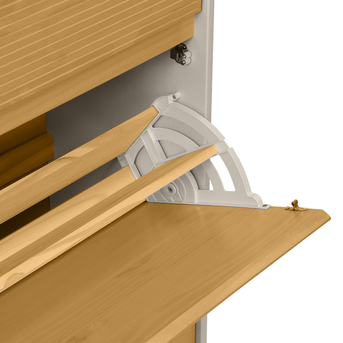 MASSIVE SCHUHKOMMODE - Pinie / Kaschmir - Kaschmir/Pinienfarben, Holz (80/106/35cm) - home24