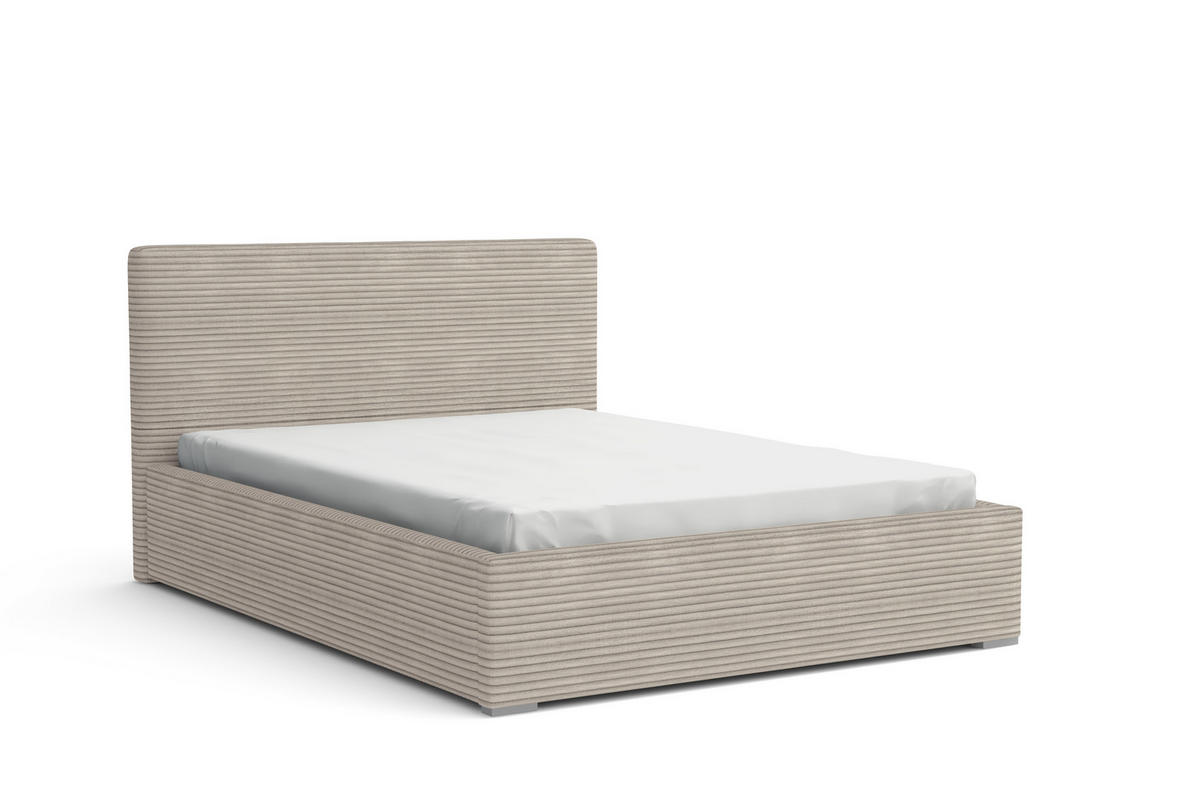 POLSTERBETT SVEN 160/200 in Cord Beige - Beige, Holz/Holzwerkstoff (160/200cm) - Deine Möbel 24