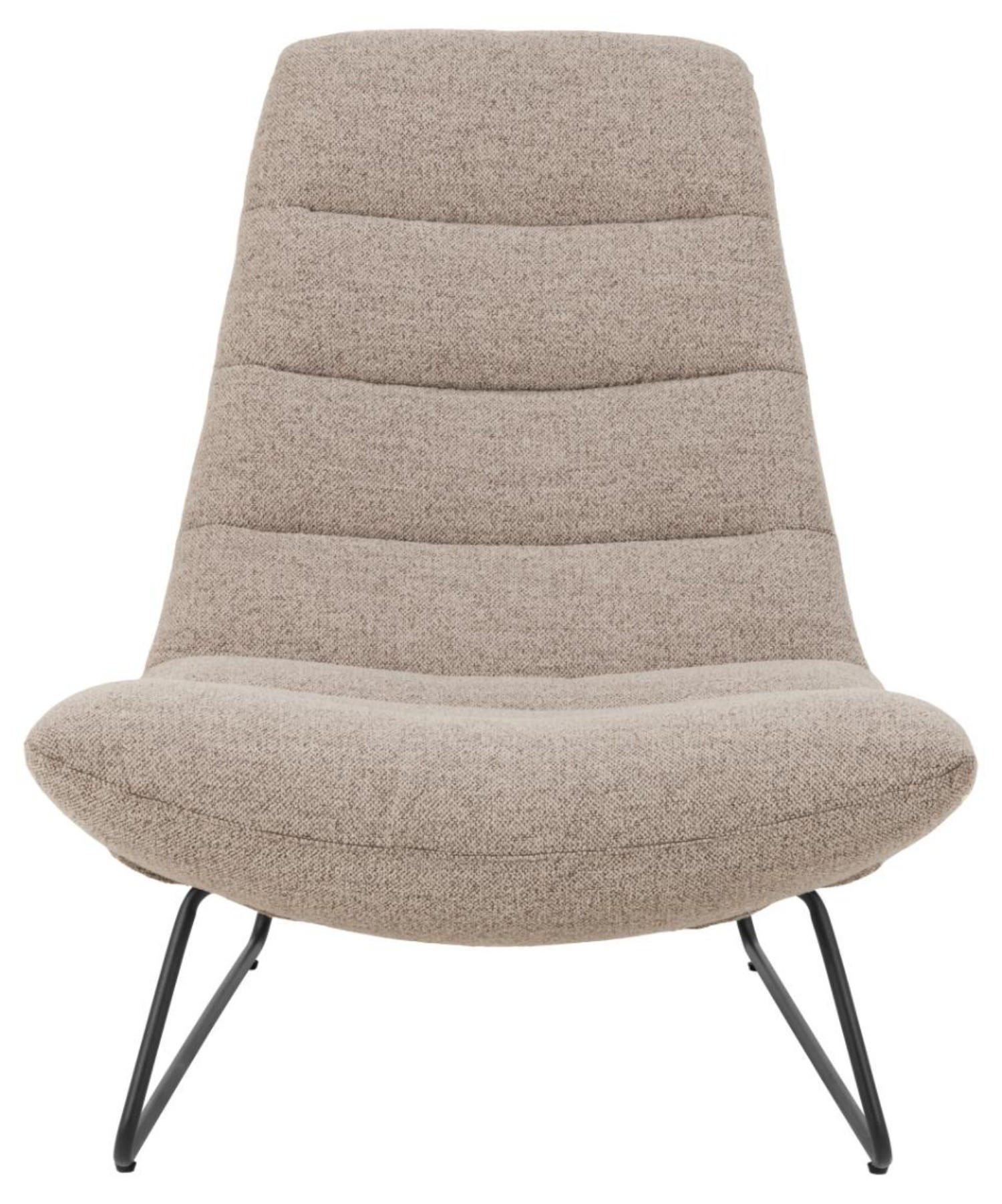 SESSEL Forgents mit Bouclé-Bezug in Beige - Beige/Schwarz, Textil/Metall (82.5/97/93cm) - Selsey
