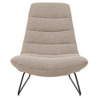 SESSEL Forgents mit Bouclé-Bezug in Beige - Beige/Schwarz, Textil/Metall (82.5/97/93cm) - Selsey