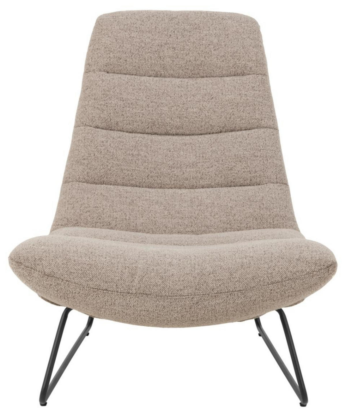 SESSEL Forgents mit Bouclé-Bezug in Beige - Beige/Schwarz, Textil/Metall (82.5/97/93cm) - Selsey