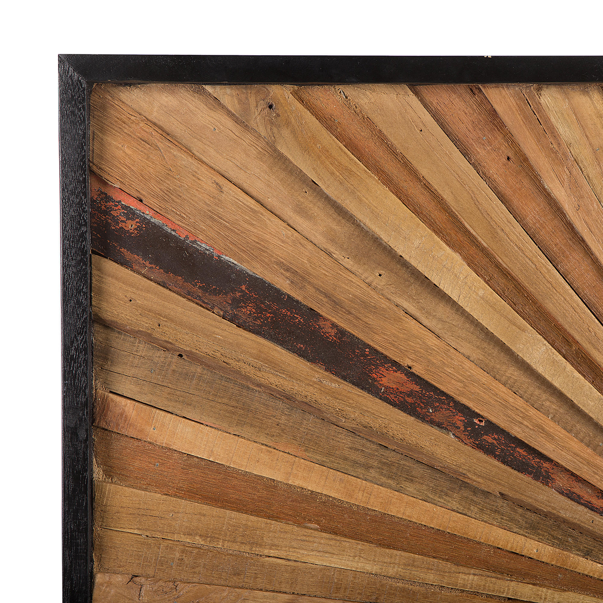 WANDDEKORATION Teakholz heller holzfarbton Merida - Hellbraun, Holz (80/60/4cm) - Beliani