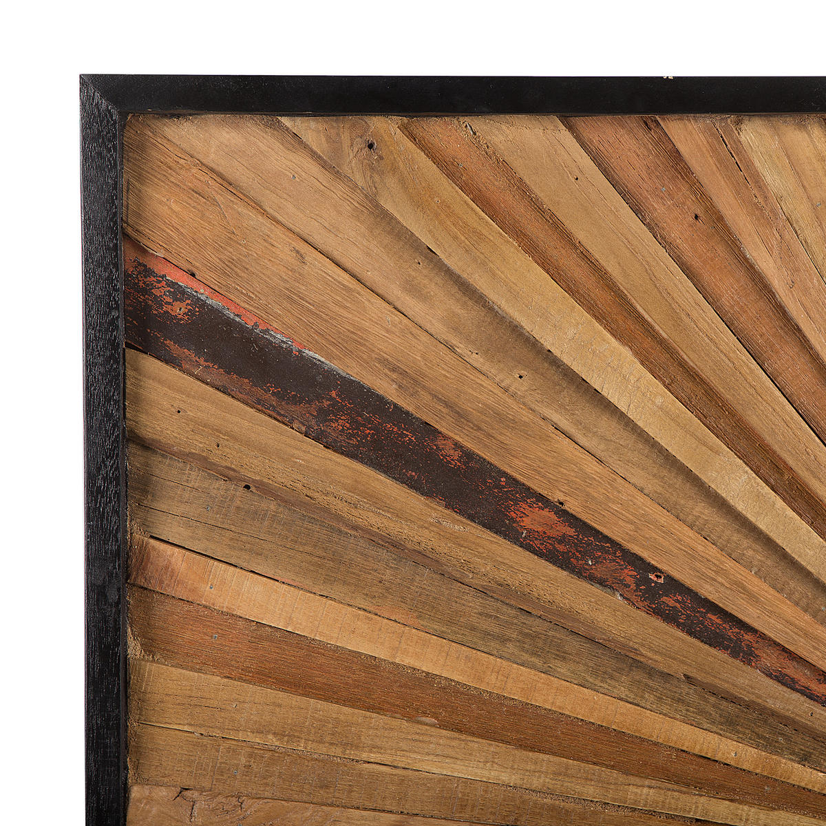 WANDDEKORATION Teakholz heller holzfarbton Merida - Hellbraun, Holz (80/60/4cm) - Beliani