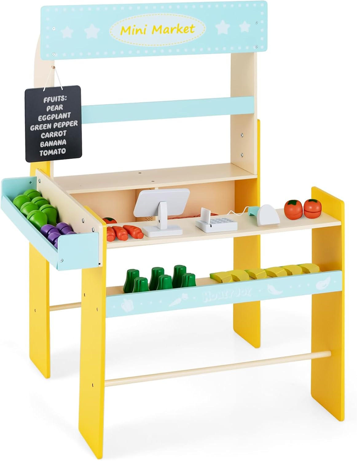 KAUFMANNSLADEN 101cm Multicolor - Multicolor, Holz (70/101/63cm) - COSTWAY