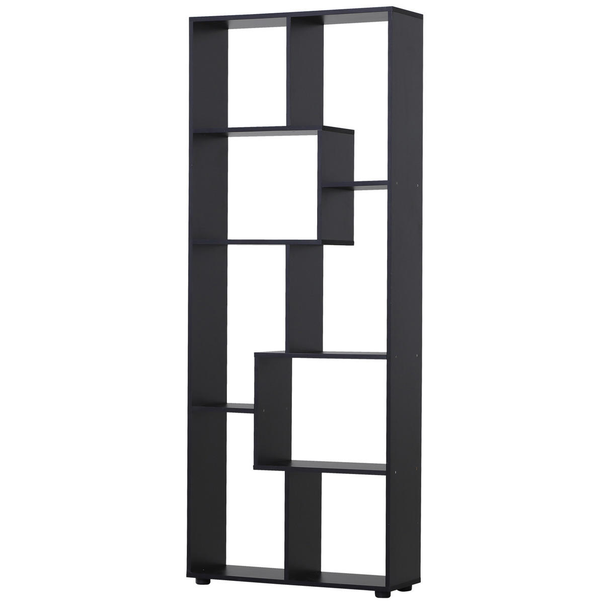 ZICKZACK Förmiges Bücherregal 70/24/178 cm schwarze - Brombeere, Karton (70/178/24cm)