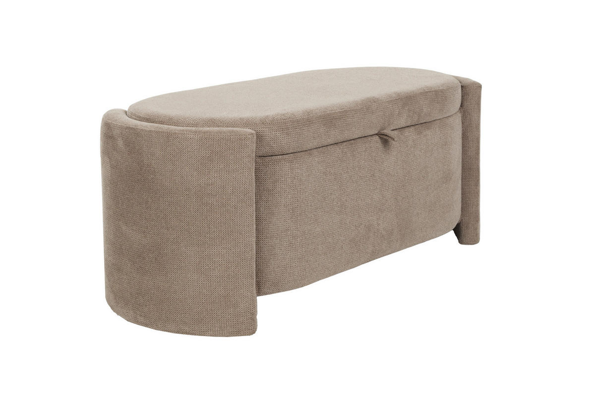 SITZBANK Miro - Grau - 44/108/47 cm - Grau, Textil (108/47/44cm)