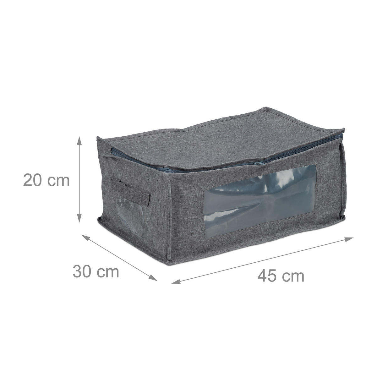 3XÚLOŽNÝ vak - sivá, kov/textil - Relaxdays