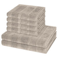 FROTTIERSET Noblesse 6-teilig - Grau, Textil (50/100cm) - Cawoe