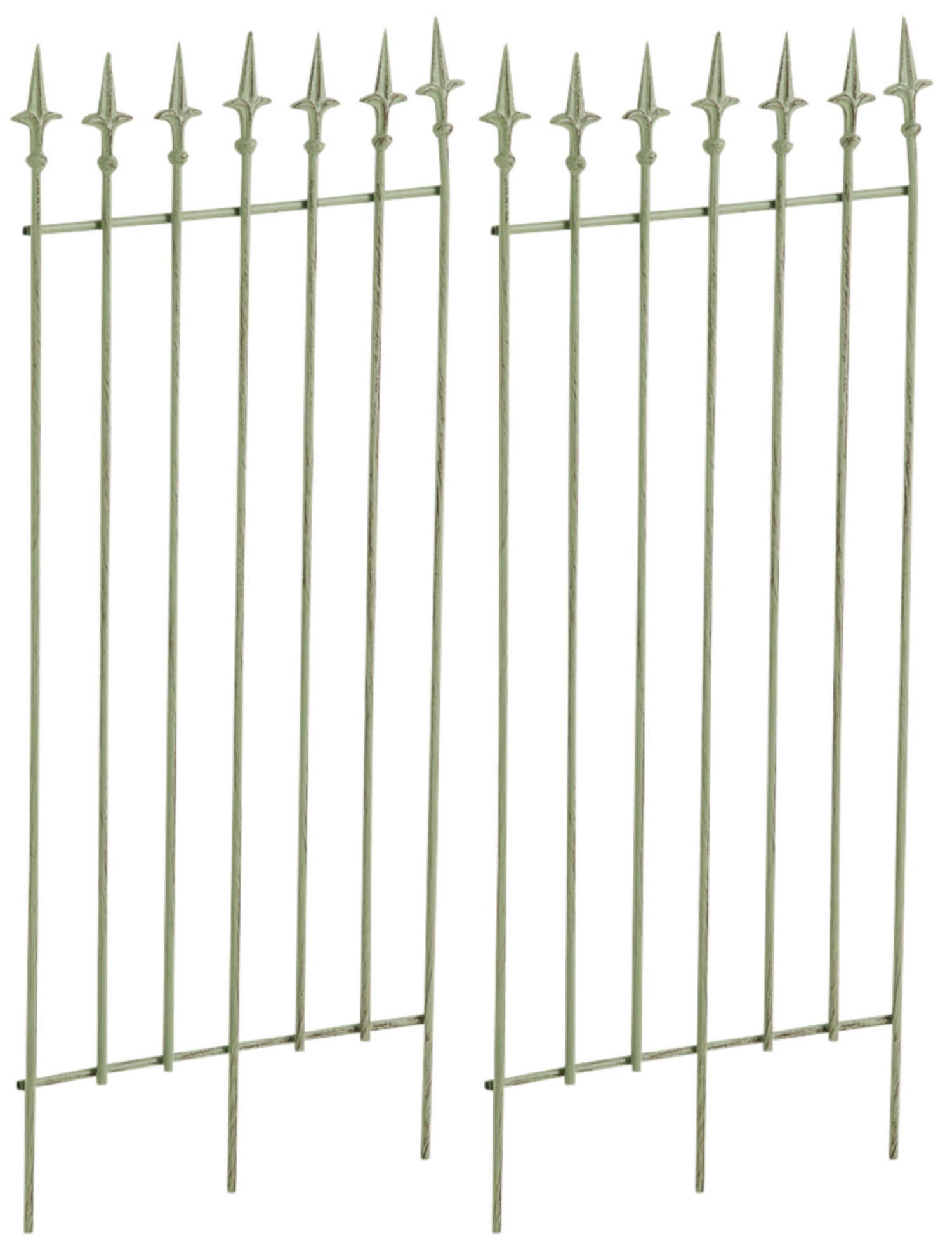 RANKGITTER Elly - 2er Set antik-grün - Grün, Metall (50/100/2cm) - TPFGarden