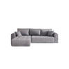 ECKSOFA mit Schlaffunktion MILO L Monolith 70 Links - Hellgrau, Textil (280/175cm) - Bedante