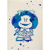 POSTER Mafalda Aquarell Blau A4 Schwarzer Rahmen - Schwarz, Papier (29.7/5/21cm) - Nacnic