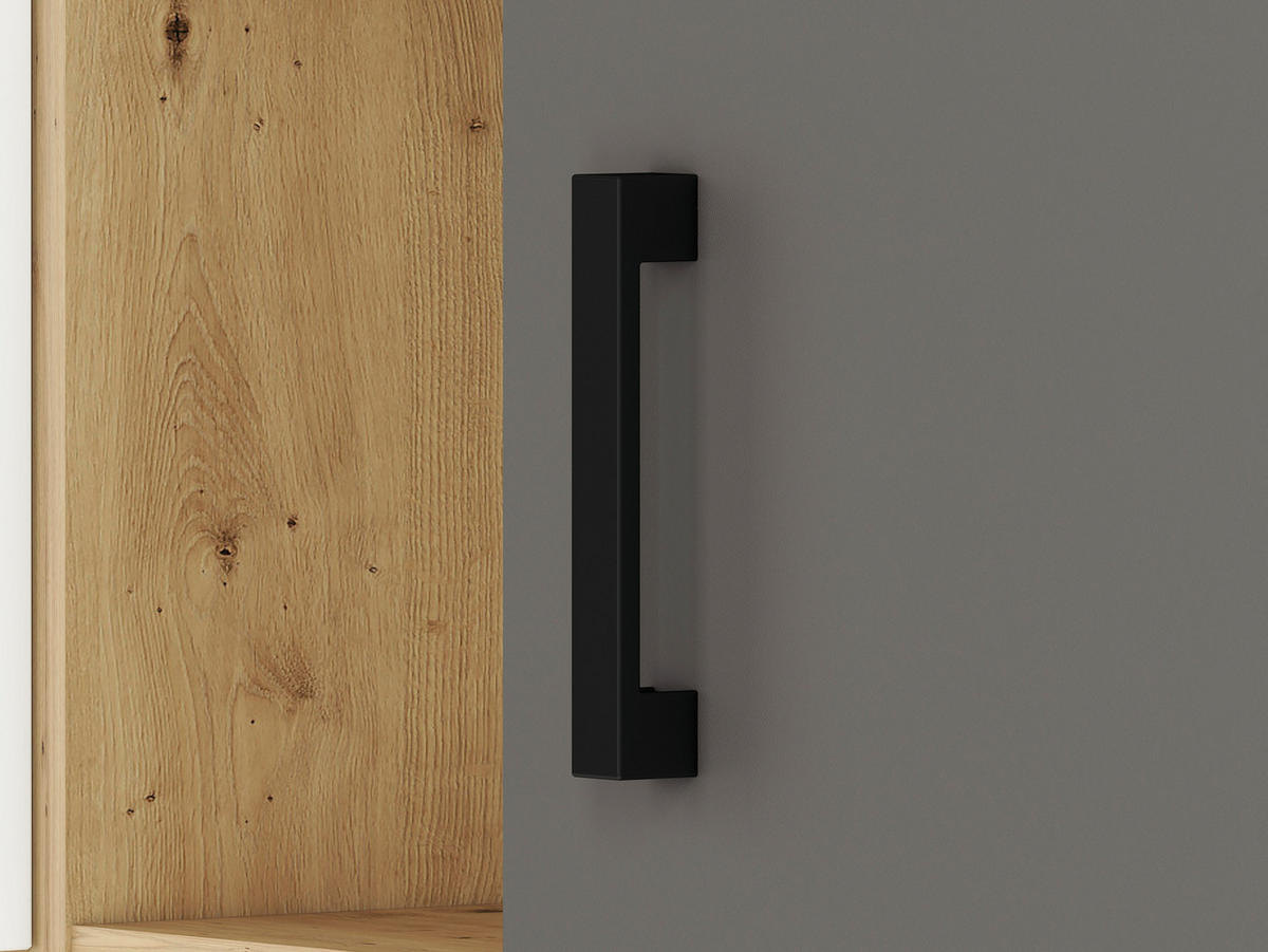 HIGHBOARD Fini Artisan Eiche / weiß / anthrazit 92 / 42 / 139cm - Weiß/Braun, Holz/Holzwerkstoff (92/139/42cm) - Feldmann-Wohnen