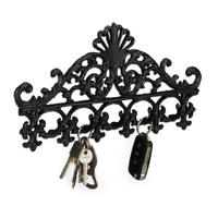 GARDEROBENLEISTE - Schwarz, Metall (35/17/3.5cm) - Relaxdays