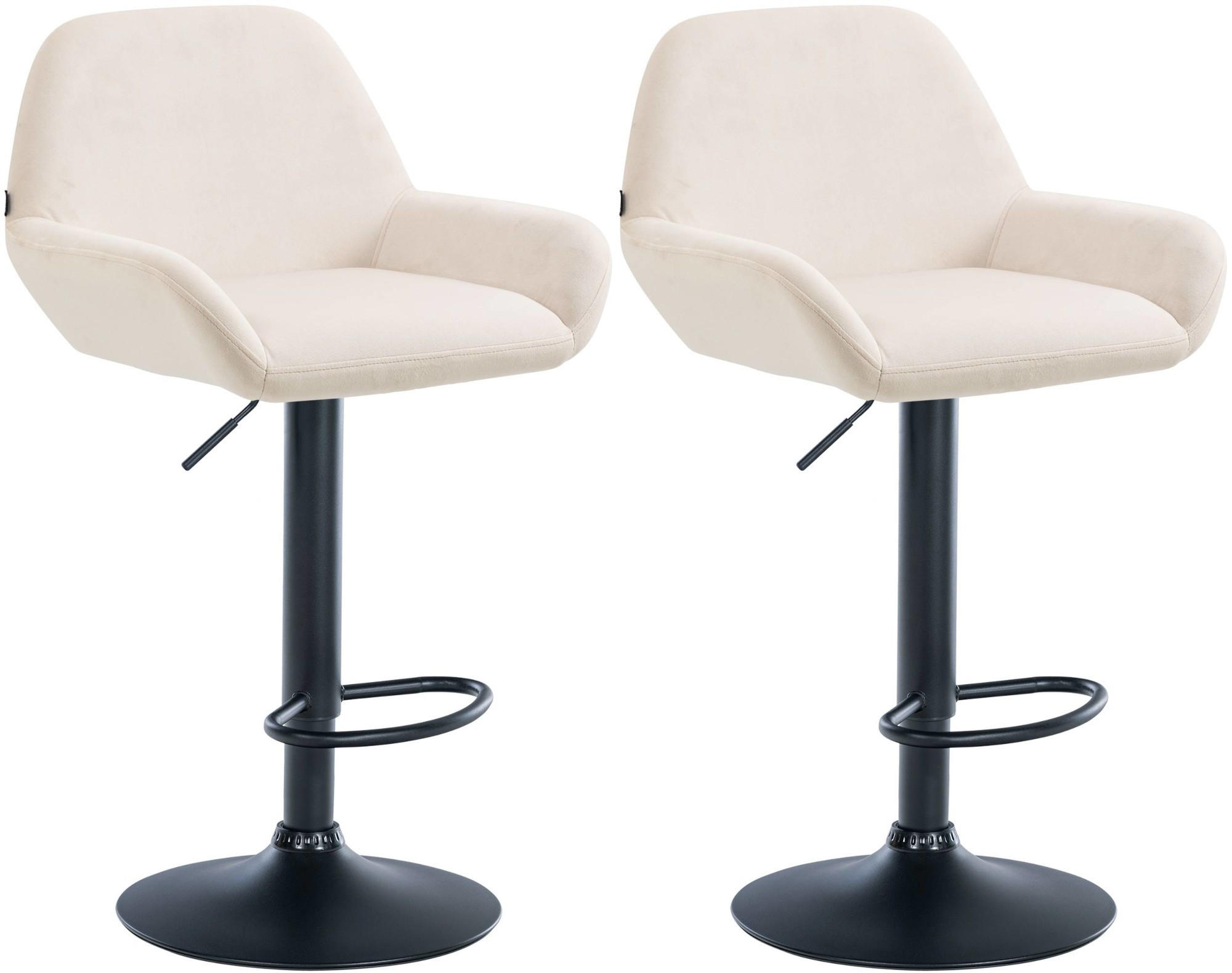 furnicato Barhocker Creme 51x89x52 cm