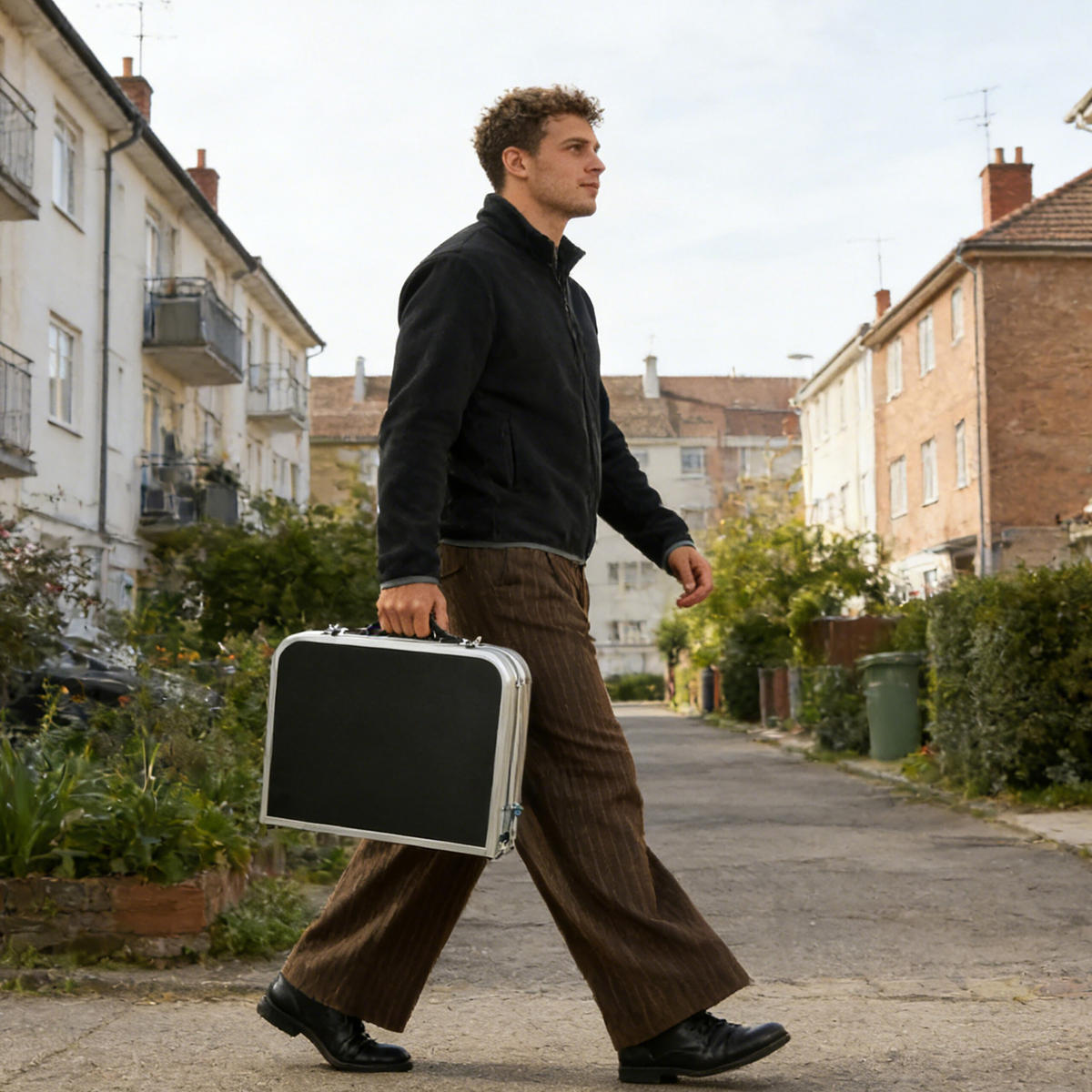 CAMPINGTISCH - Schwarz, Holzwerkstoff/Metall (40/60/60cm) - Relaxdays