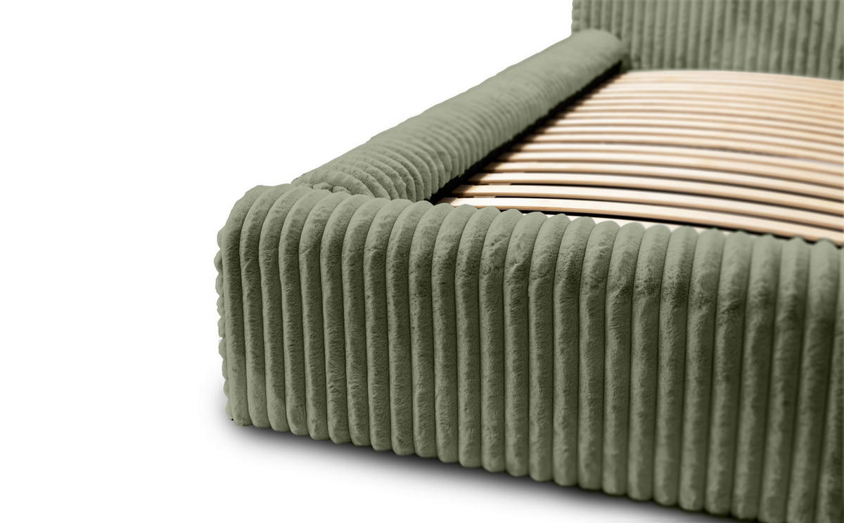 POLSTERBETT aus Strickmaterial Kostar 160x200 cm, Grün - Grün, Textil (160/200cm) - Fedve